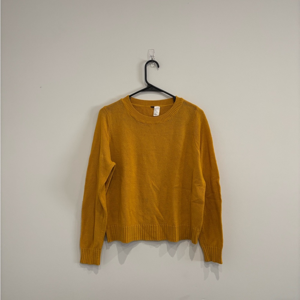 H&M Mustard Yellow Crew Neck Sweater